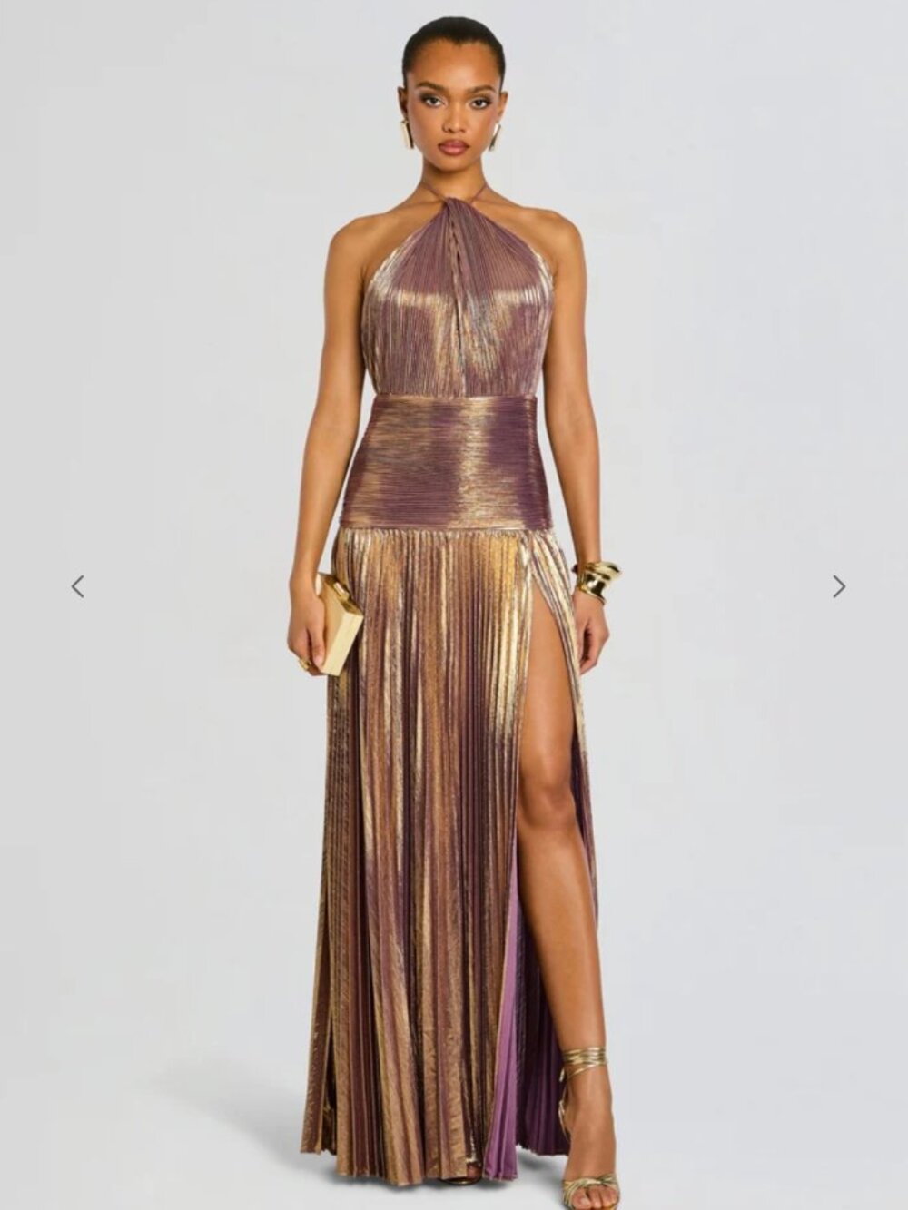Retrofete Thalia Dress - Size Medium - New with. Tags - Purple / Gold